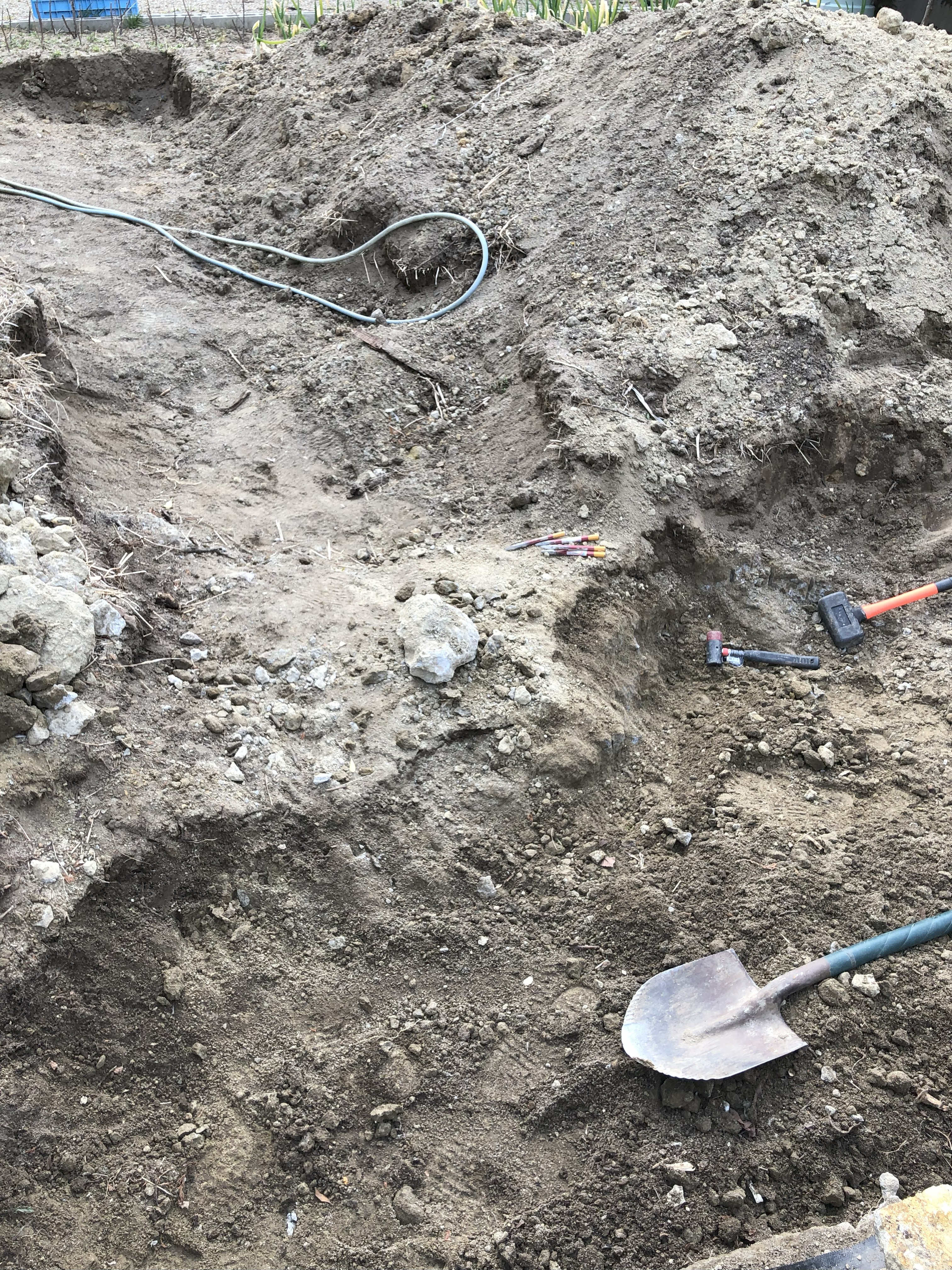 Bedrock close to the surface causing poor drainage